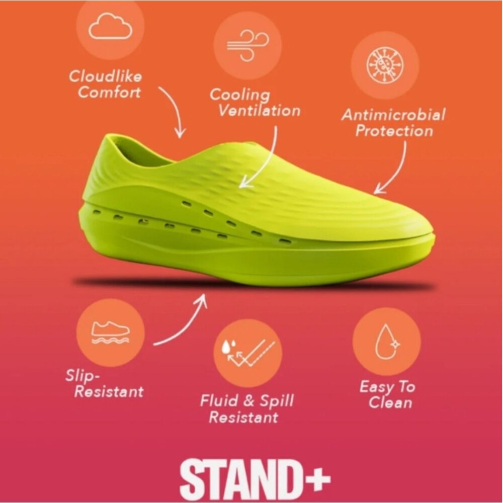 STAND+ AntiGrav1 Unisex Recovery Shoe in Citron | Men 5/Women 7 - Picture 3 of 9